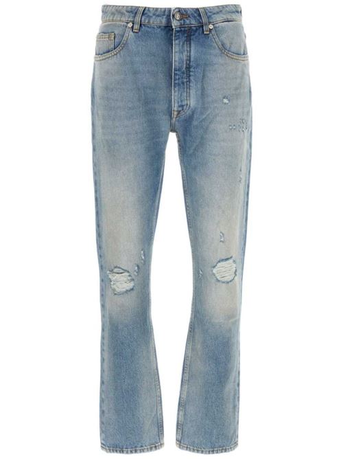 Jeans con stampa PALM ANGELS | PMYA039F24DEN0010503